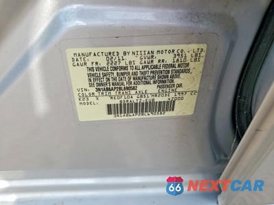 Zdjęcie 12 z 12 samochodu: 2011 NISSAN SENTRA 2.0 VIN:3N1AB6AP2BL690582 - miniatura