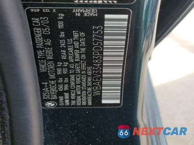 Zdjęcie 12 z 12 samochodu: 2003 BMW 325 I VIN:WBAEV33483PD57753 - miniatura
