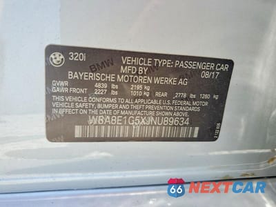 Zdjęcie 12 z 12 samochodu: 2018 BMW 320 I VIN:WBA8E1G5XJNU89634 - miniatura