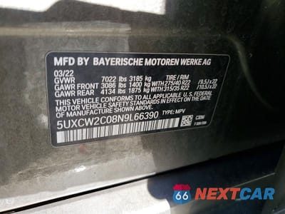 Zdjęcie 13 z 13 samochodu: 2022 BMW X7 XDRIVE40I VIN:5UXCW2C08N9L66390 - miniatura