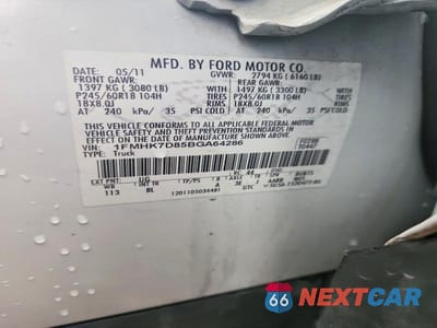Zdjęcie 13 z 13 samochodu: 2011 FORD EXPLORER XLT VIN:1FMHK7D85BGA64286 - miniatura