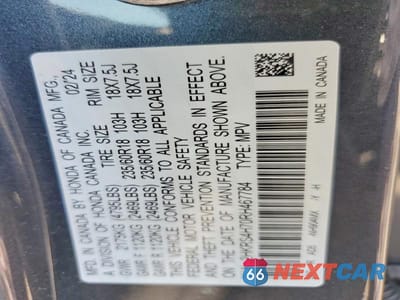 Zdjęcie 14 z 14 samochodu: 2024 HONDA CR-V EXL VIN:2HKRS4H70RH467784 - miniatura