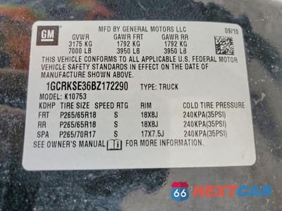 Zdjęcie 12 z 12 samochodu: 2011 CHEV SILVERADO K1500 LT VIN:1GCRKSE36BZ172290 - miniatura