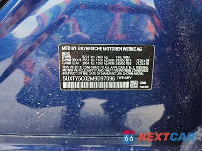 Zdjęcie 12 z 12 samochodu: 2021 BMW X3 XDRIVE30I VIN:5UXTY5C02M9D97096 - miniatura