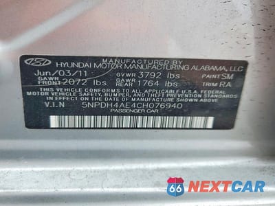 Zdjęcie 12 z 12 samochodu: 2012 HYUNDAI ELANTRA GLS VIN:5NPDH4AE4CH076940 - miniatura