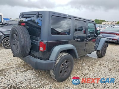 Trzecie zdjęcie samochodu z tyłu: 2014 JEEP WRANGLER UNLIMITED SPORT VIN:1C4HJWDG2EL312627 - miniatura