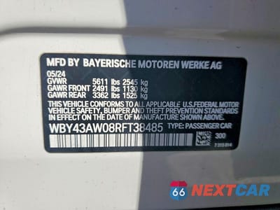 Zdjęcie 12 z 12 samochodu: 2024 BMW I4 EDRIVE 35 VIN:WBY43AW08RFT38485 - miniatura