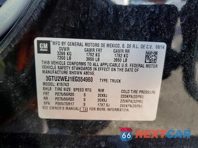 Zdjęcie 12 z 12 samochodu: 2014 GMC SIERRA K1500 DENALI VIN:3GTU2WEJ1EG554960 - miniatura