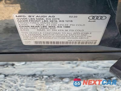 Zdjęcie 14 z 14 samochodu: 2020 AUDI Q5 PRESTIGE VIN:WA1CNAFY1L2074256 - miniatura