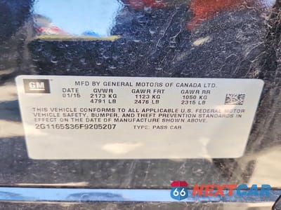 Zdjęcie 13 z 13 samochodu: 2015 CHEVROLET IMPALA LTZ VIN:2G1165S36F9205207 - miniatura