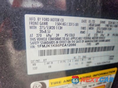 Zdjęcie 14 z 14 samochodu: 2023 FORD EXPEDITION MAX LIMITED VIN:1FMJK1K86PEA12086 - miniatura