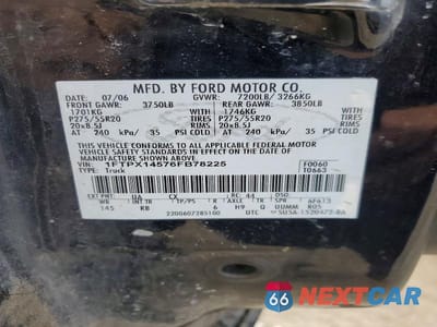 Zdjęcie 12 z 12 samochodu: 2006 FORD F150 VIN:1FTPX14576FB78225 - miniatura