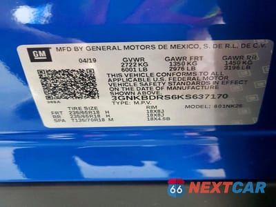 Zdjęcie 13 z 13 samochodu: 2019 CHEVROLET BLAZER 3LT VIN:3GNKBDRS6KS637170 - miniatura