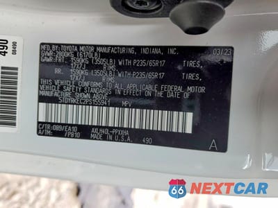 Zdjęcie 14 z 14 samochodu: 2023 TOYOTA SIENNA XLE 8-PASSENGER VIN:5TDYRKEC2PS155941 - miniatura