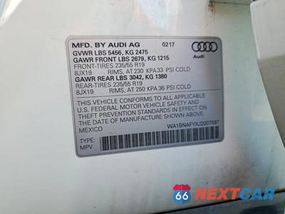 Zdjęcie 12 z 12 samochodu: 2018 AUDI Q5 PREMIUM PLUS VIN:WA1BNAFYXJ2007597 - miniatura