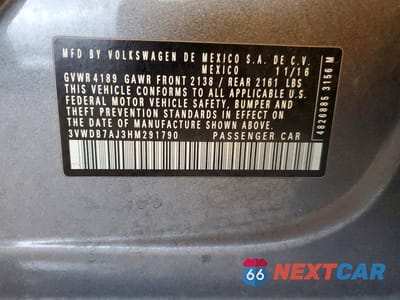 Zdjęcie 12 z 12 samochodu: 2017 VOLKSWAGEN JETTA SE VIN:3VWDB7AJ3HM291790 - miniatura