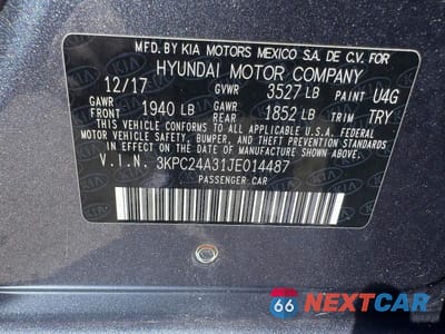 Zdjęcie 10 z 10 samochodu: 2018 HYUNDAI ACCENT SE VIN:3KPC24A31JE014487 - miniatura