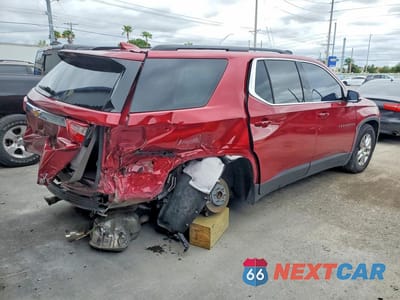 Trzecie zdjęcie samochodu z tyłu: 2019 CHEVROLET TRAVERSE LT VIN:1GNERGKW6KJ292912 - miniatura