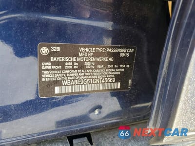 Zdjęcie 12 z 12 samochodu: 2016 BMW 328 I SULEV VIN:WBA8E9G51GNT45669 - miniatura