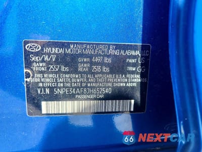 Zdjęcie 12 z 12 samochodu: 2018 HYUNDAI SONATA SEL VIN:5NPE34AF8JH652540 - miniatura