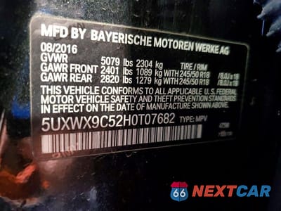 Zdjęcie 14 z 14 samochodu: 2017 BMW X3 XDRIVE28I VIN:5UXWX9C52H0T07682 - miniatura