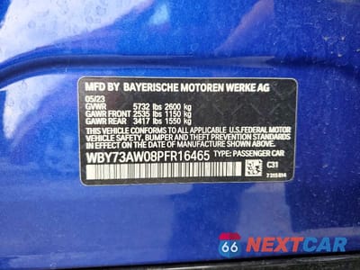 Zdjęcie 12 z 12 samochodu: 2023 BMW I4 EDRIVE 40 VIN:WBY73AW08PFR16465 - miniatura