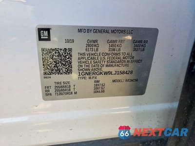 Zdjęcie 13 z 13 samochodu: 2020 CHEVROLET TRAVERSE LT VIN:1GNERGKW9LJ158428 - miniatura