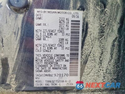 Zdjęcie 13 z 13 samochodu: 2016 NISSAN ROGUE SV VIN:5N1AT2MV8GC920170 - miniatura