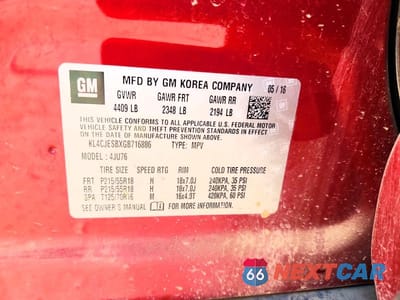 Zdjęcie 12 z 12 samochodu: 2016 BUICK ENCORE VIN:KL4CJESBXGB716886 - miniatura