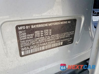 Zdjęcie 13 z 13 samochodu: 2017 BMW 530 I VIN:WBAJA5C37HWA35406 - miniatura