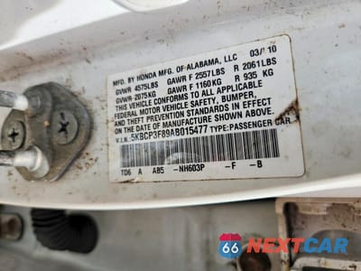 Zdjęcie 13 z 13 samochodu: 2010 HONDA ACCORD EXL VIN:5KBCP3F89AB015477 - miniatura