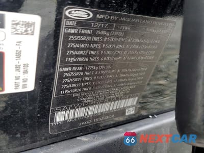 Zdjęcie 14 z 14 samochodu: 2018 LAND ROVER RANGE ROVER SPORT SUPERCHARGED DYNAMIC VIN:SALWR2RE8JA184103 - miniatura