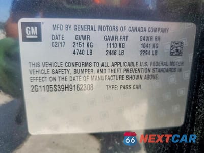 Zdjęcie 12 z 12 samochodu: 2017 CHEV IMPALA VIN:2G1105S39H9162308 - miniatura
