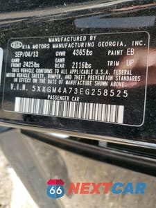 Zdjęcie 12 z 12 samochodu: 2014 KIA OPTIMA LX VIN:5XXGM4A73EG258525 - miniatura