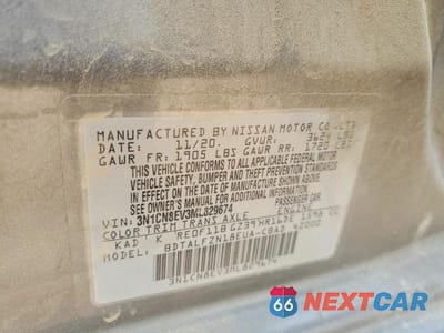 Zdjęcie 12 z 12 samochodu: 2021 NISSAN VERSA SV VIN:3N1CN8EV3ML829674 - miniatura
