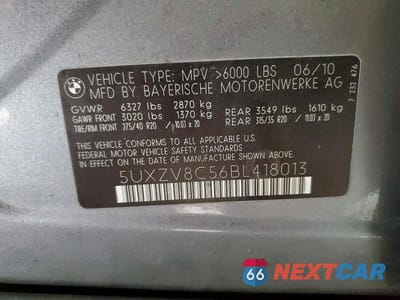 Zdjęcie 13 z 13 samochodu: 2011 BMW X5 XDRIVE50I VIN:5UXZV8C56BL418013 - miniatura