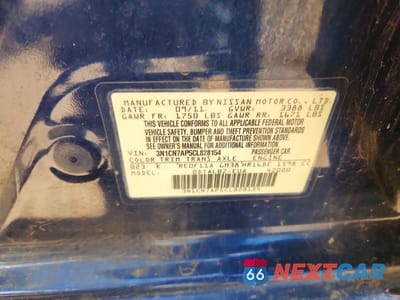 Zdjęcie 12 z 12 samochodu: 2012 NISSAN VERSA 1.6 S VIN:3N1CN7AP5CL828154 - miniatura