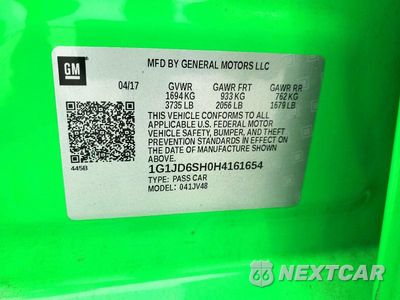 Zdjęcie 14 z 14 samochodu: 2017 CHEVROLET SONIC LT VIN:1G1JD6SH0H4161654 - miniatura