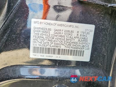 Zdjęcie 12 z 12 samochodu: 2020 ACURA ILX PREMIUM VIN:19UDE2F73LA008810 - miniatura