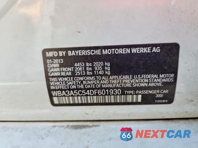 Zdjęcie 13 z 13 samochodu: 2013 BMW 328 I VIN:WBA3A5C54DF601930 - miniatura