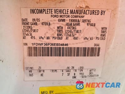 Zdjęcie 12 z 12 samochodu: 2006 FORD F350 SUPER DUTY VIN:1FDWF36P36EB34846 - miniatura