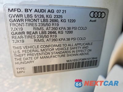 Zdjęcie 13 z 13 samochodu: 2022 AUDI Q3 PREMIUM PLUS S LINE 45 VIN:WA1EECF38N1013844 - miniatura