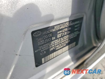 Zdjęcie 12 z 12 samochodu: 2007 HYUNDAI SONATA GLS VIN:5NPET46C67H229284 - miniatura