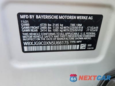 Zdjęcie 14 z 14 samochodu: 2022 BMW X1 XDRIVE28I VIN:WBXJG9C0XN5U66175 - miniatura