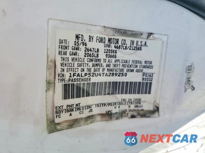 Zdjęcie 12 z 12 samochodu: 1996 FORD TAURUS GL VIN:1FALP52U4TA289250 - miniatura
