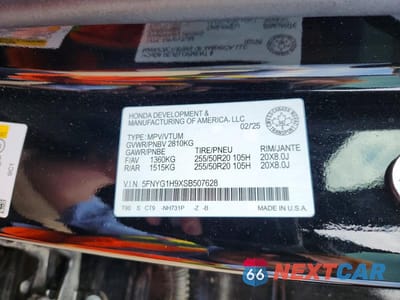 Zdjęcie 13 z 13 samochodu: 2025 HONDA PILOT BLACK VIN:5FNYG1H9XSB507628 - miniatura