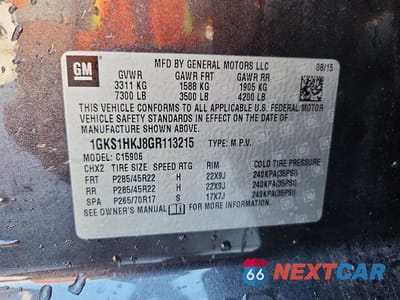 Zdjęcie 14 z 14 samochodu: 2016 GMC YUKON XL DENALI VIN:1GKS1HKJ8GR113215 - miniatura