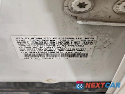 Zdjęcie 14 z 14 samochodu: 2009 HONDA PILOT TOURING VIN:5FNYF38879B020791 - miniatura