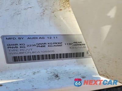 Zdjęcie 12 z 12 samochodu: 2012 AUDI A4 PREMIUM VIN:WAUBFCFL8CA105505 - miniatura