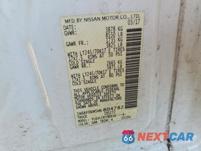Zdjęcie 13 z 13 samochodu: 2017 NISSAN NV 1500 DELIVERY VAN VIN:1N6BF0KM5HN804782 - miniatura